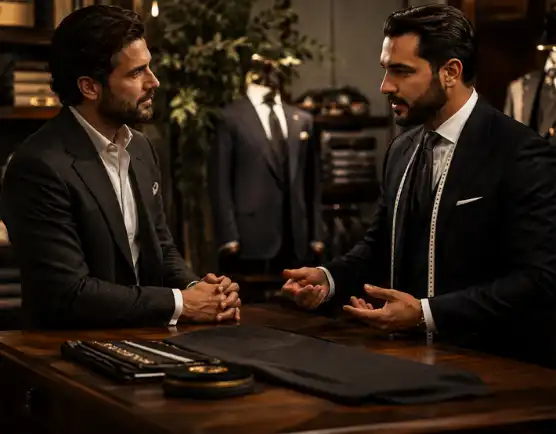Alteration consultation with a men's tailor