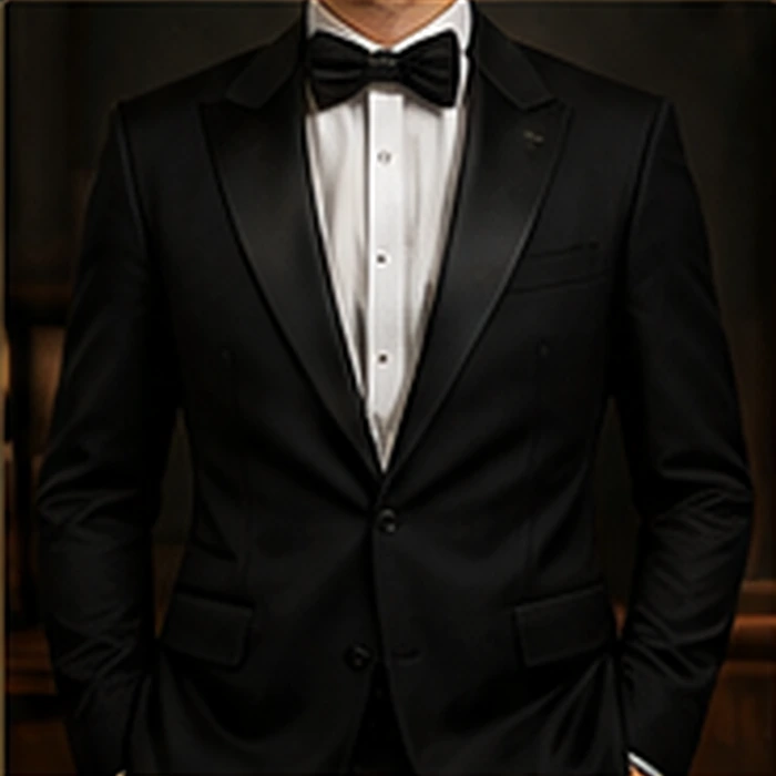 Black evening tuxedo