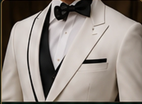 Bespoke ivory wedding dinner jacket