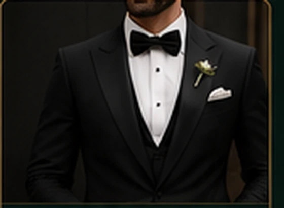 Formal black tie wedding tuxedo